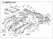 CFMOTO CFORCE 550 (CF500AU-6B) REAR PLASTIC - F04-3