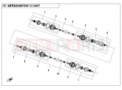CFMOTO CFORCE 550 (CF500AU-6B) FRONT CV SHAFT - F27