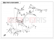CFMOTO CFORCE 500 (CF500AU-6L) BUMPER(WITH REFLECTOR MOUNTING BRACKETS) - F23-B