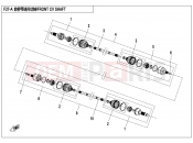 CFMOTO CFORCE 500 (CF500AU-6L) FRONT CV SHAFT(ODM) - F27-A