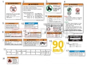 CFMOTO CFORCE 520 (CF500AU-7A) WARNING DECAL - F19-1-V4