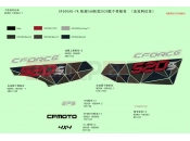 CFMOTO CFORCE 520 (CF500AU-7A) DECAL KITS,2020(FIRE RED) - F19-2-B