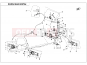 CFMOTO CFORCE 520 (CF500AU-7A) BRAKE SYSTEM(LH,ASSEMBLED,SUMITOMO PLUG) - F08-C