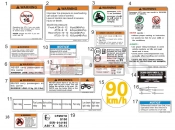 CFMOTO CFORCE 520 (CF500AU-7A) WARNING DECAL - F19-1-V4