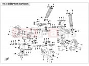 CFMOTO CFORCE 500 (CF500AU-7S) FRONT SUSPENSION(ORDINARY) - F05-A