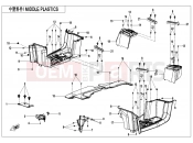 CFMOTO CFORCE 625 (CF600AU-3LF) MIDDLE PLASTICS - F04-3