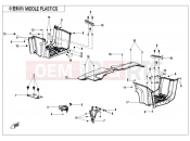 CFMOTO CFORCE 625 (CF600AU-3S) MIDDLE PLASTICS(WITH GEARSHIFT LOCK) - F04-3-A-V2