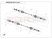 CFMOTO CFORCE 625 (CF600AU-3S) FRONT CV SHAFT - F27