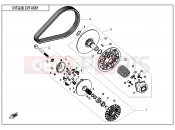 CFMOTO CFORCE 625 (CF600AU-3SF) CLUTCH @^ CVT ASSY. - E05