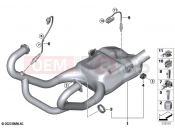 BMW Motorrad BMW 2025 R models R 12 nineT A2 (0N11) Manifold with front silencer