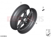 BMW Motorrad BMW 2025 R models R 12 nineT A2 (0N11) Cast rim, rear
