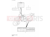 SUZUKI DR-Z400E K2 (2002) (E01) 45B - LABEL (MODEL K2/K3/K4)