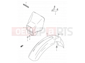 SUZUKI DR-Z400E Y (2000) (E03,E28,E33) 39 - FRONT FENDER (MODEL Y/K1)