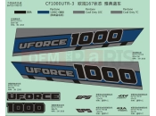 CFMOTO UFORCE 1000 (CF1000UTR-3) DECAL KITS(ATHENS BLUE) - F19-2-A