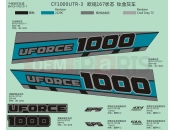 CFMOTO UFORCE 1000 (CF1000UTR-3) DECAL KITS(MATTE TITANIUM GRAY) - F19-2-B