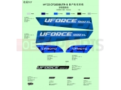 CFMOTO UFORCE 1000 (CF1000UTR-5) DECAL KITS(TWILIGHT BLUE) - F19-2-A