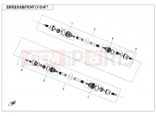 CFMOTO 2025 UTV UFORCE 1000 (CF1000UTR-5) FRONT CV SHAFT - F27