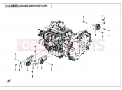 CFMOTO U10 PRO (CF1000UTR-8 [ABS] ) ENGINE MOUNTING PARTS - F00-1