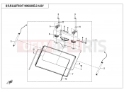 CFMOTO U10 PRO (CF1000UTR-8K [ABS] ) FRONT WINDSHIELD ASSY - F80-1-V3