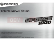 CFMOTO UFORCE 1000 (CF1000UU) OWNER'S MANUAL(GERMAN) - F38-C