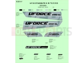 CFMOTO UFORCE 1000 (CF1000UU-2) DECAL KITS(GALAXY GREY) - F19-2-B