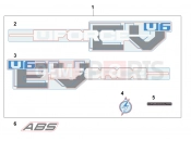 CFMOTO UFORCE U6 EV (CF200DUTR [EU167]  [ABS] ) DECAL KITS(METALLIC GERY) - F19-1-A