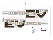 CFMOTO UFORCE U6 EV (CF200DUU) DECAL KITS(TRUE TIMBER KANATI) - F19-1-B