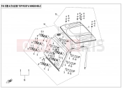 CFMOTO RANCHER 500 (CF500-3) TOP ROOF @^ WINDSHIELD - F33