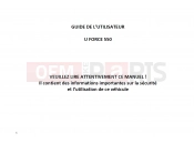 CFMOTO UFORCE 550 (CF500UTR-2) OWNERâS MANUAL(FRENCH) - F38-D
