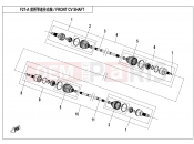 CFMOTO UFORCE 550 (CF500UU) FRONT CV SHAFT(SPS) - F27-A