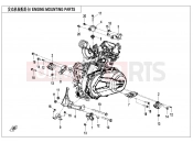CFMOTO UFORCE 600 (CF600UTR) ENGINE MOUNTING PARTS - F00-1
