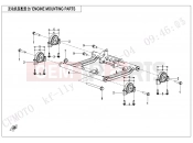 CFMOTO UFORCE 600 (CF600UTR [T1b] ) ENGINE MOUNTING PARTS - F00-1