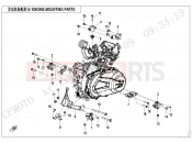 CFMOTO UFORCE 600 (CF600UTR [T1b] ) ENGINE MOUNTING PARTS - F00-1
