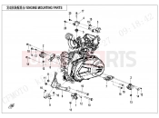 CFMOTO UFORCE 600 (CF600UTR [T1b] ) ENGINE MOUNTING PARTS - F00-1