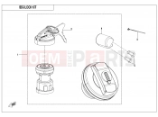 CFMOTO UFORCE 600 (CF600UTR [T1b] ) LOCK KIT(WITH STEERING WHEEL LOCK) - F01-B
