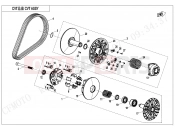 CFMOTO UFORCE 600 (CF600UTR [T1b] ) CLUTCH @^ CVT ASSY. - E05-B