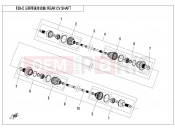 CFMOTO UFORCE 800 (CF800-3) REAR CV DRIVE SHAFT
