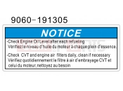 CFMOTO UFORCE 800 (CF800-3) WARNING DECAL, DASHBOARD(CANADA) - F19-X
