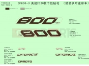 CFMOTO UFORCE 800 (CF800-3) DECAL KITS(2020,TRUE TIMBER CAMO)