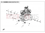 CFMOTO UFORCE 800 (CF800UTR-2) ENGINE MOUNTING PARTS - F00-1