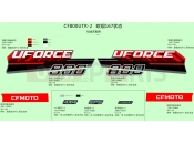 CFMOTO UFORCE 800 (CF800UTR-2) DECAL,2021(TITANIUM GRAY) - F19-2-A