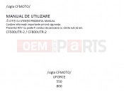CFMOTO UFORCE 800 (CF800UTR-2) OWNER'S MANUAL(ROMANCIAN) - F38-D