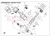 CFMOTO UFORCE 800 (CF800UTR-2) CRANKSHAFT @^ CONNECTING ROD @^ PISTON ASSY. - E04-V1