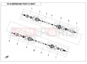 CFMOTO UFORCE 800 (CF800UU-A) FRONT CV SHAFT  - F27-B