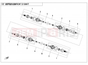 CFMOTO 2016 SSV ZFORCE 1000 (CF1000US-2) FRONT CV SHAFT - F27
