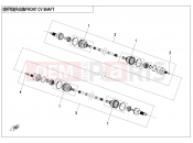 CFMOTO 2017 SSV ZFORCE 1000 (CF1000UTR-2) FRONT CV SHAFT - F27