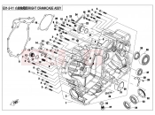 CFMOTO 2017 SSV ZFORCE 1000 (CF1000UTR-2) RIGHT CRANKCASE ASSY - E01-2-V1