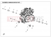 CFMOTO ZFORCE 1000 (CF1000UTR-B) ENGINE MOUNTING PARTS - F00-1