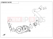 CFMOTO ZFORCE 1000 (CF1000UTR-B) CVT AIR PIPE - F00-2