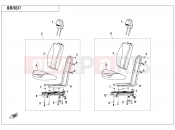 CFMOTO ZFORCE 1000 (CF1000UTR-B) SEAT(GHOST GRAY) - F13-B